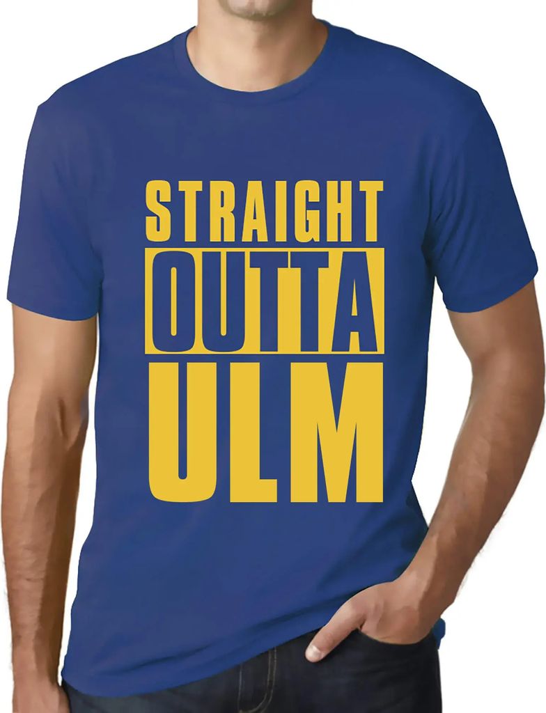Herren Grafik T-Shirt Direkt aus der Ulme – Straight Outta Ulm – Öko-Verantwortlich Vintage Jahrgang Kurzarm Lustige Druck Geburtstag Geschenk...