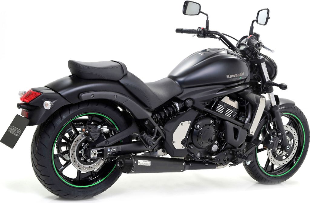 ARROW Auspuff Komplettanlage DARK REBEL Edelstahl u. Carbon für Kawasaki Vulcan S 650 2021-2023