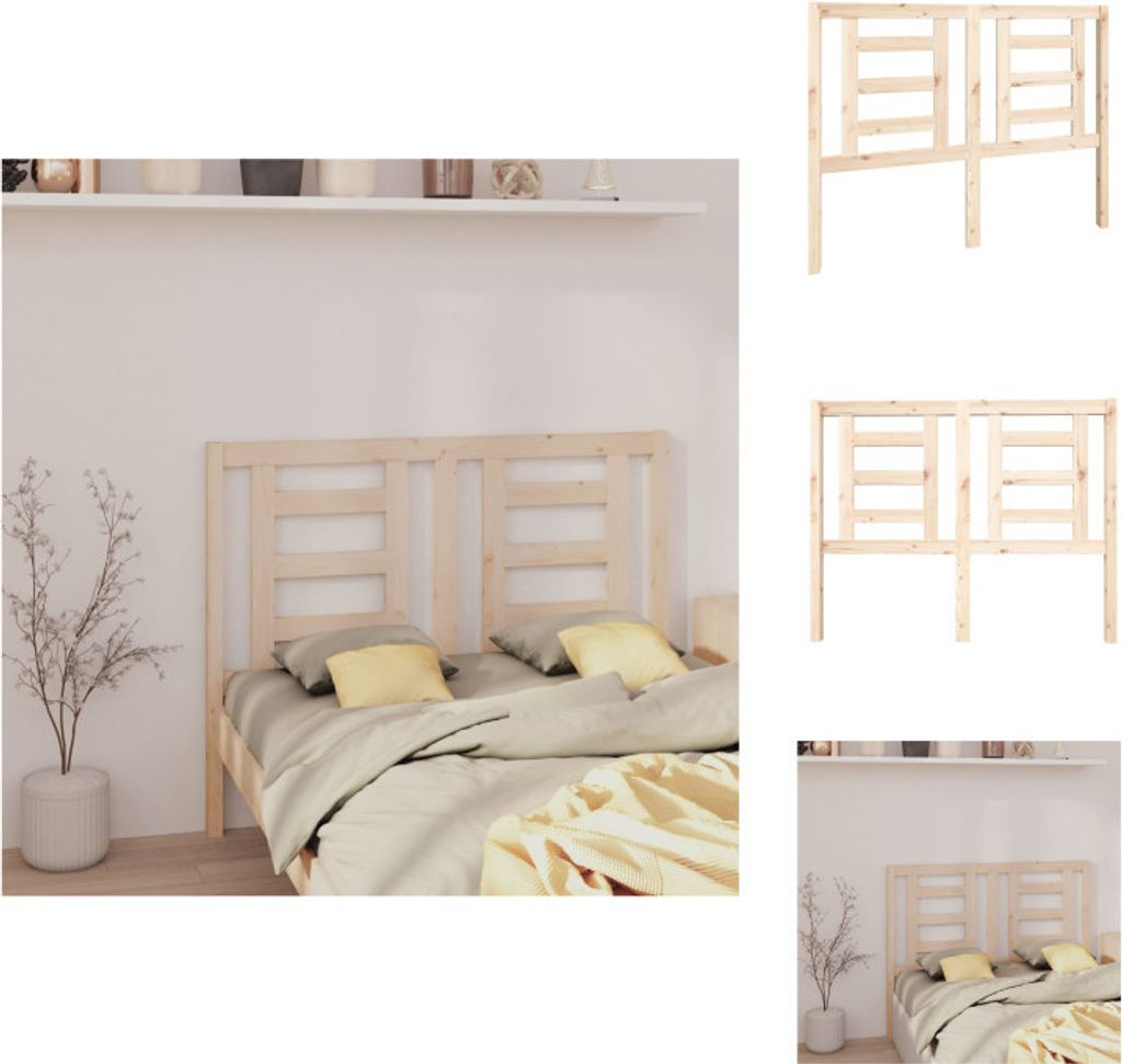 vidaXL Kopfteil 126x4x100 cm Massivholz Kiefer - Kopf- & Fußenden