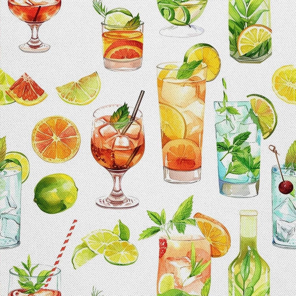 OUTDOOR DEKOSTOFFE OXFORD - Motiv Cocktail | DX8628