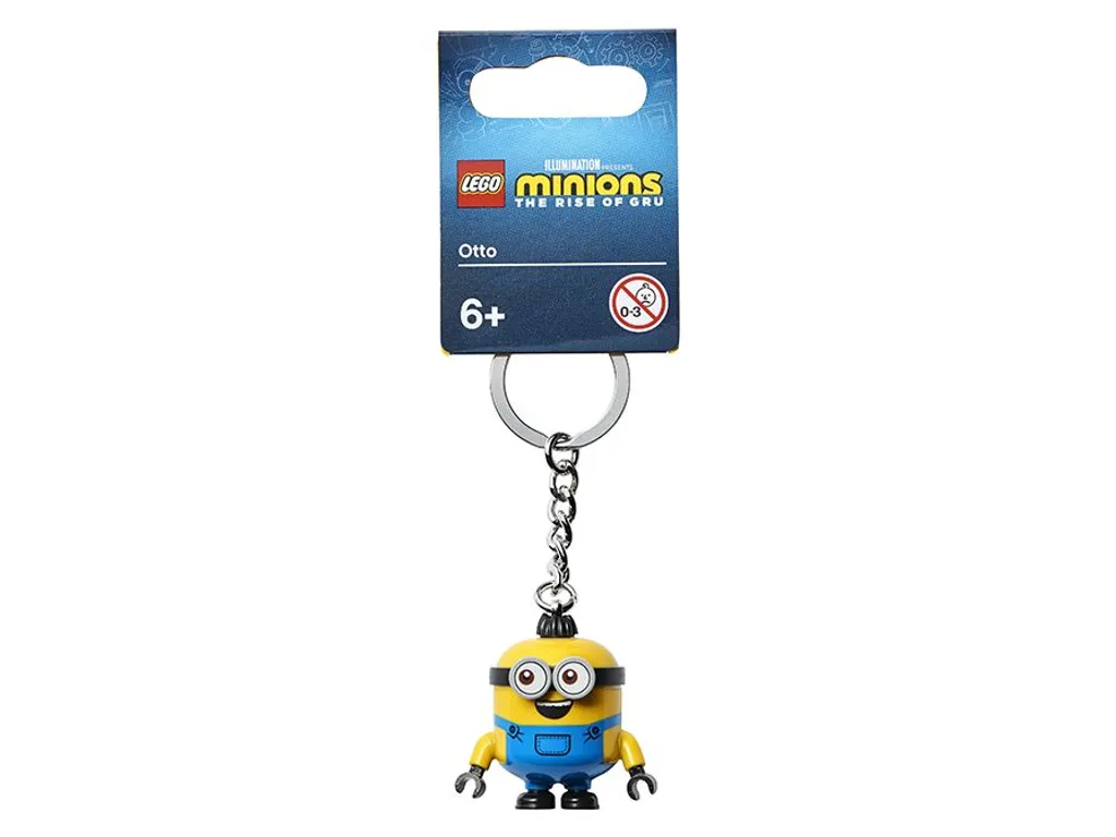 Porte-clés Minions Otto en caoutchouc souple haute qualité 6 cm