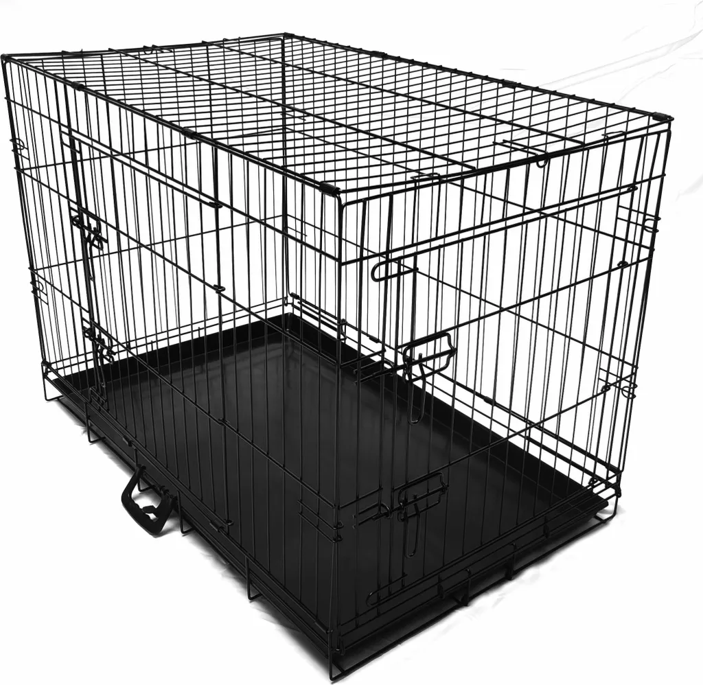 Cage métallique Aga 92,5 cm - Double porte et plateau de nettoyage amovible