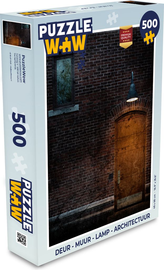 MuchoWow Puzzle 500 Teile Tür - Wand - Lampe - Architektur - Denken - Spiel - Toy