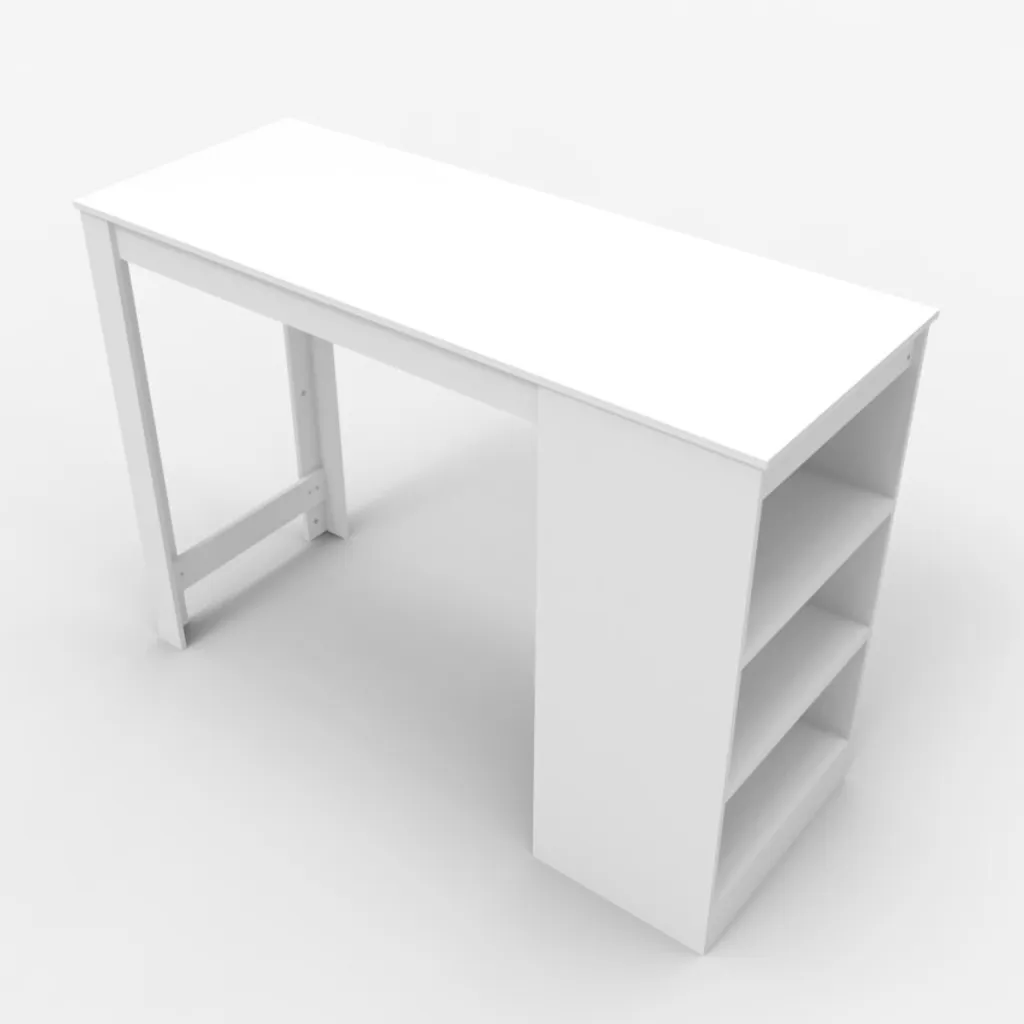 Table bar Petra 103 cm : la solution gain de place avec étagères