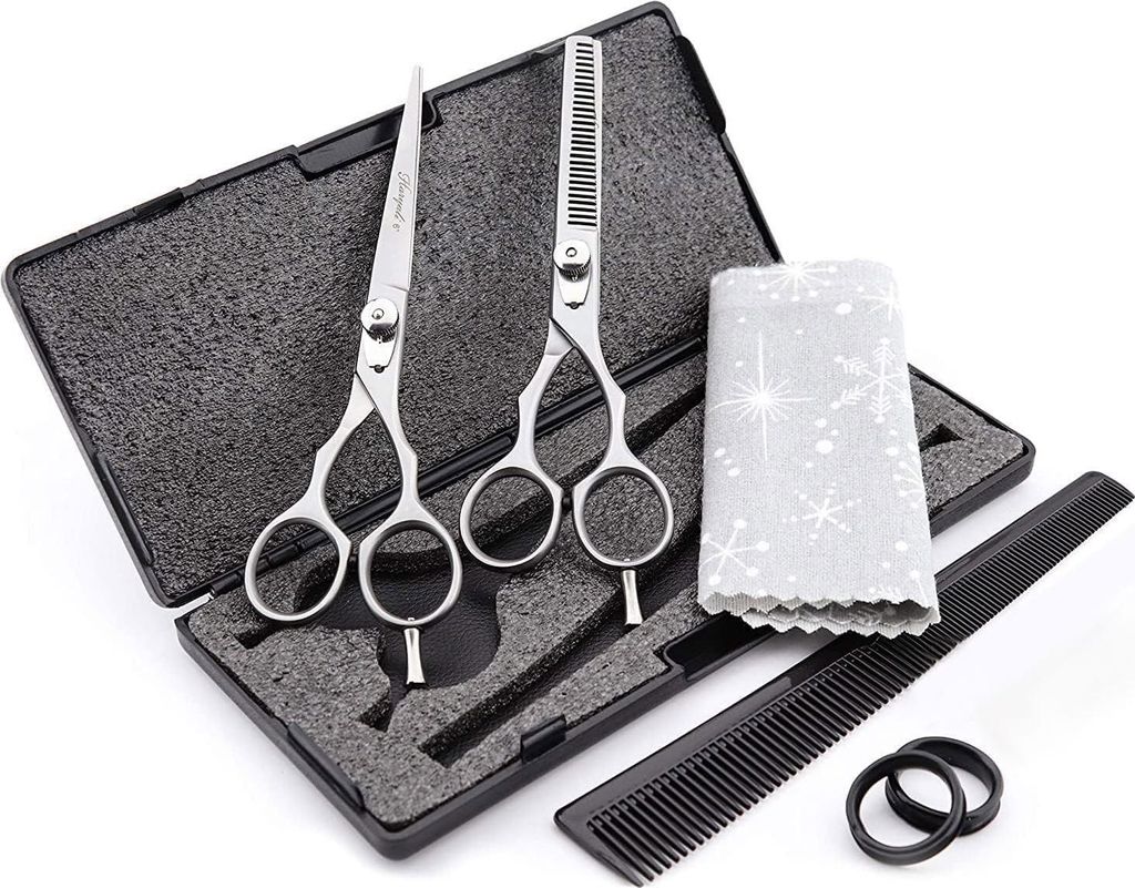 Professionelles Friseurscheren-Set dünner Textur - Friseurschere mit verstellbarer Schraube - Haryali London