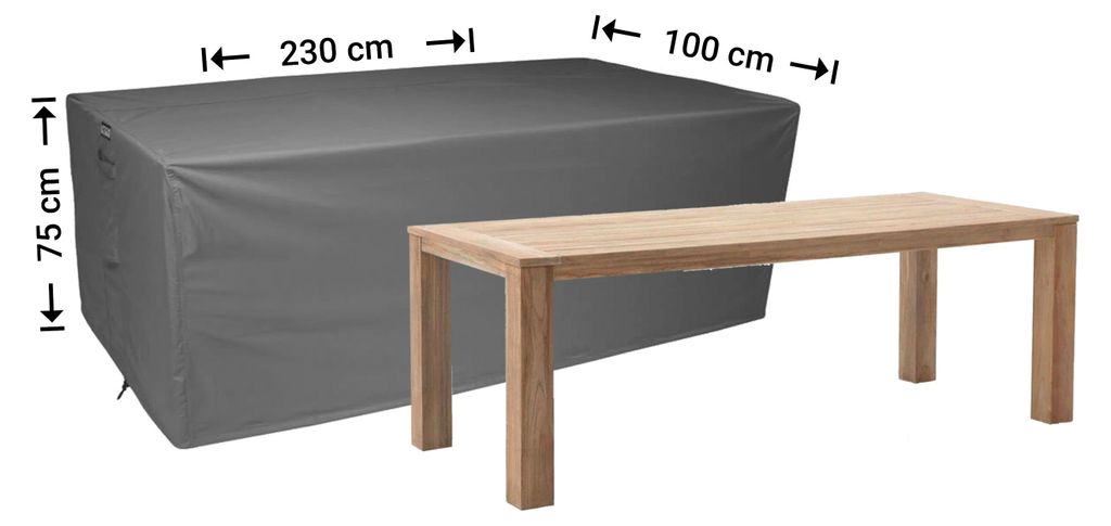 Raffles Covers Raffles Covers Gartentisch-Schutzhülle | Atmungsaktiv | Wasserdicht | UV-beständig | Doppelnähte | Elastischer Kordelzug - Farbe:...