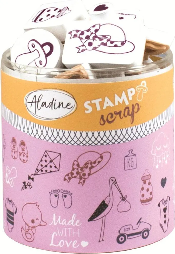 Francobolli Stampo Scrap Nascita Bambino | Timbri Decorativi per Album