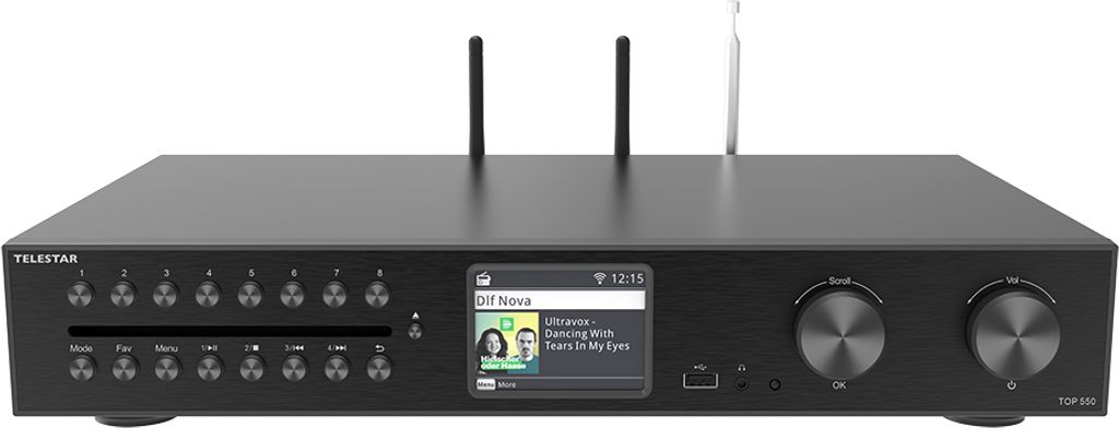 Telestar 5700550, Internet, Digital, DAB+, FM, 60 W, TFT, Produktbild 