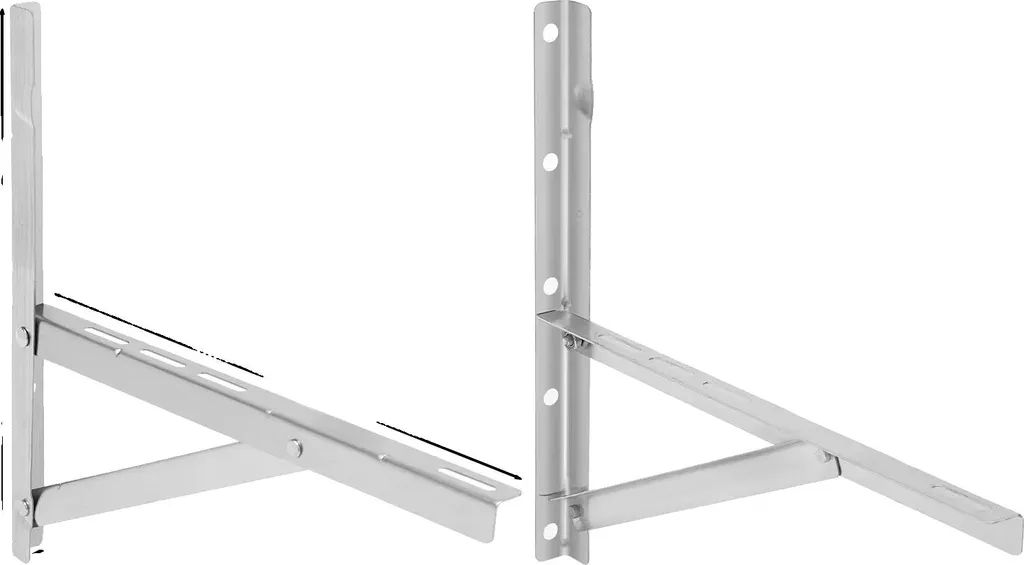 Supports muraux inox 169 pouces argent pour installation extérieure