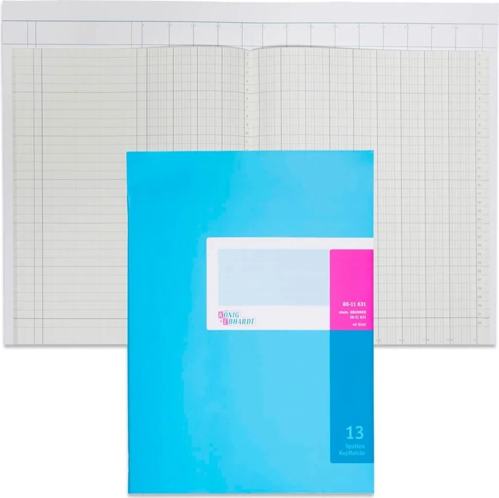 König & Ebhardt 86-1163101 Spaltenbuch A4 13 Col. | Registro Ufficio