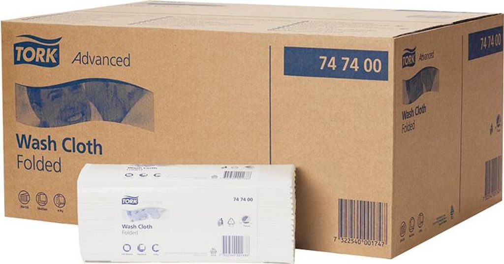 TORK 747400 TORK Waschtücher weich Advanced 4-lagig weiß, Productafbeelding 