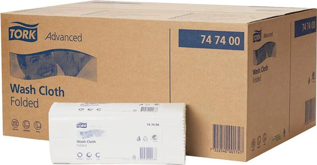 Chiffon d'essuyage 4 plis Tork Advanced pack de 2400 formats blancs