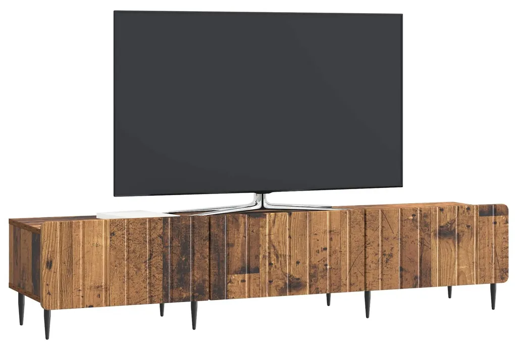 Meuble TV vidaXL 147 cm, Finition Bois de Récupération et Aggloméré