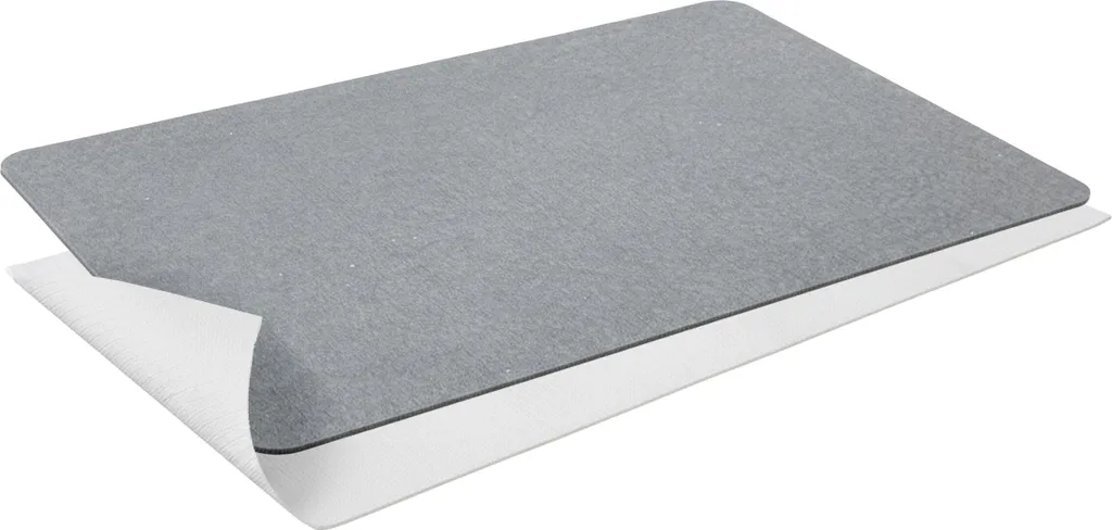 Tapis diatomée Relaxdays pour sortie douche séchage rapide, gris naturel