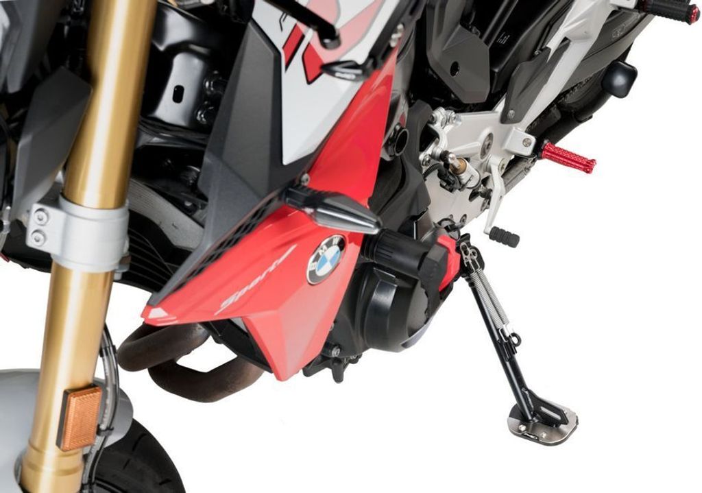 PUIG 20418N Fusstandverbreiterung mit Standardaufhängung passend fuer BMW F900R Schwarz