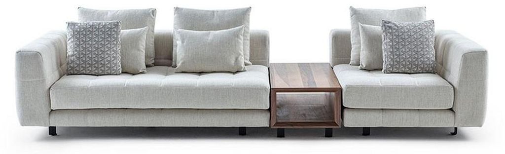 Weißer Viersitzer Modernes Polstersofas Wohnzimmer Designer Couch Neu