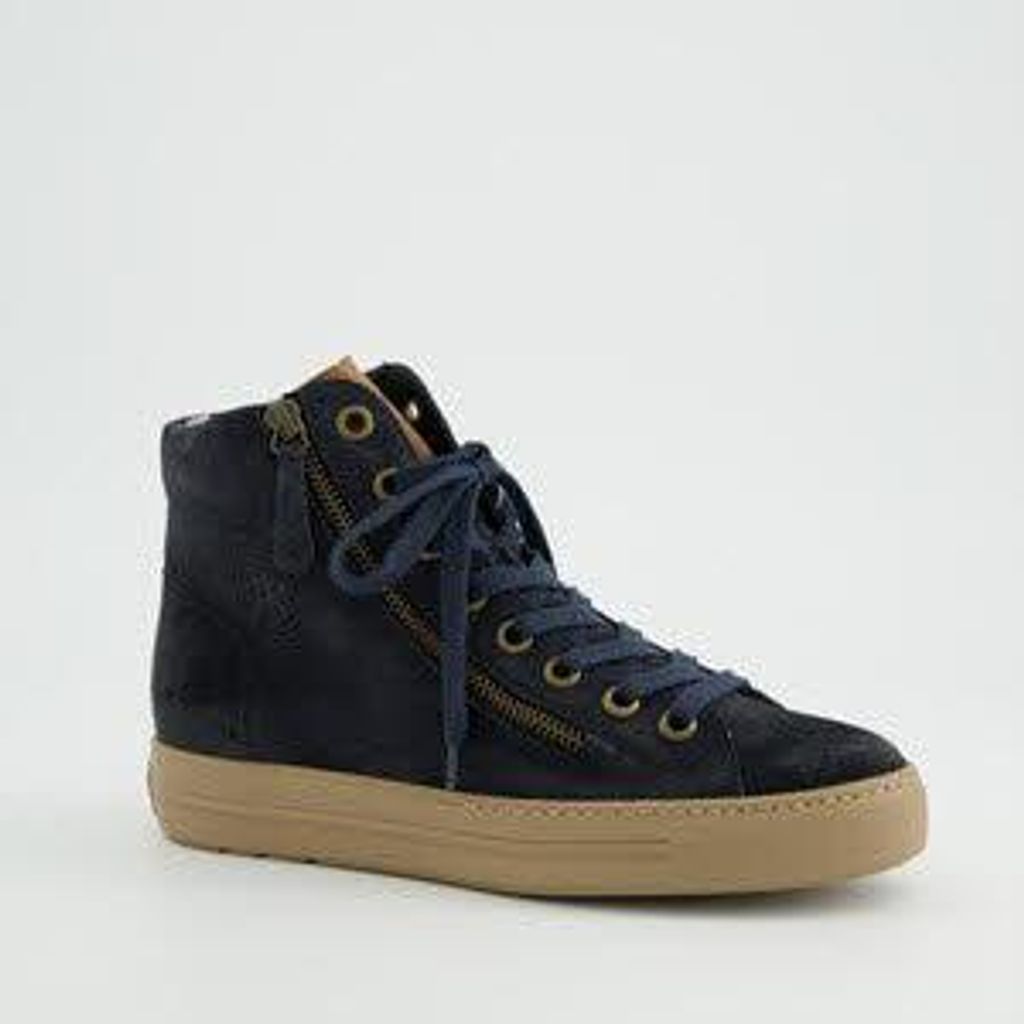 Paul Green Hightop-Schuhe aus Veloursleder mit Reißverschluss, Modell 4024-371, Größe 42