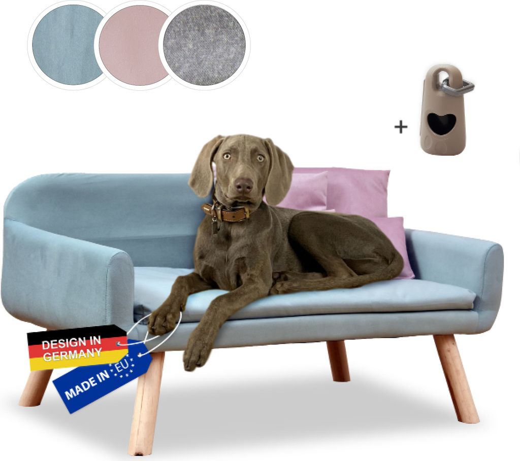 Rohrschneider Hundesofa Hundecouch Chicago mit Hundekotbeutelset, Farbe:blau