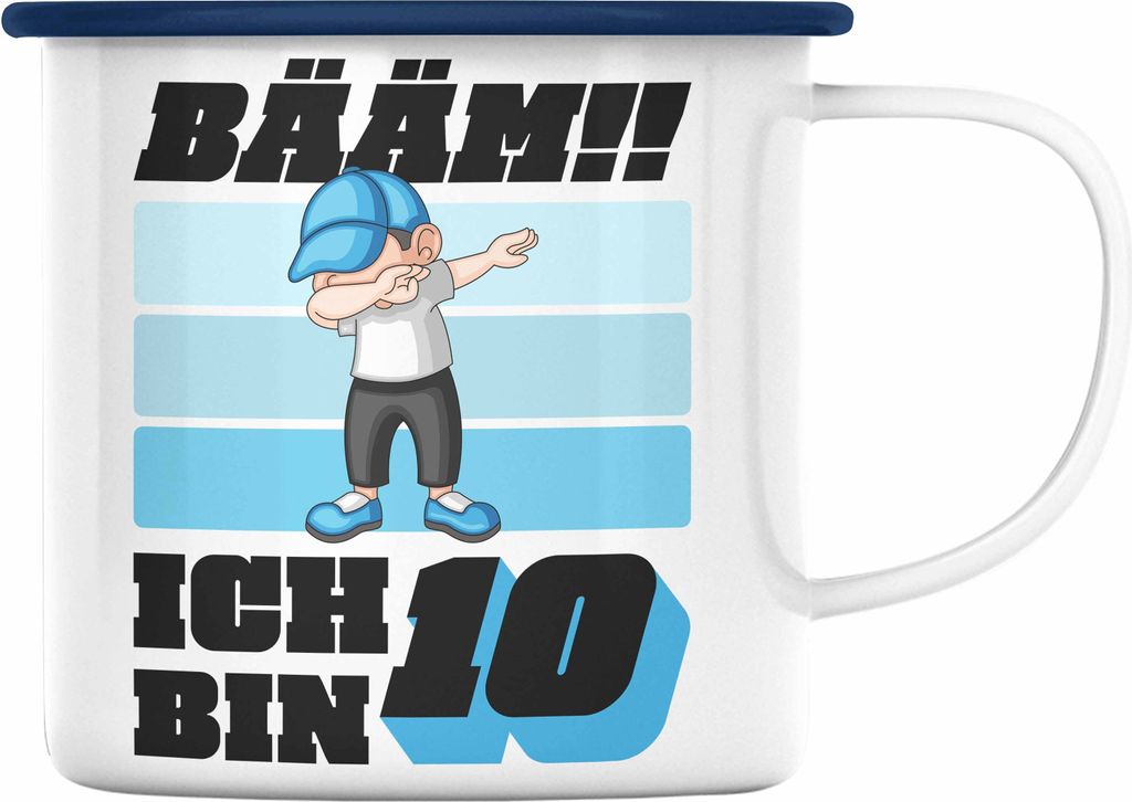 Trendation - 10 Geburtstag Junge Jungen Geschenke Emaille Produktbild 