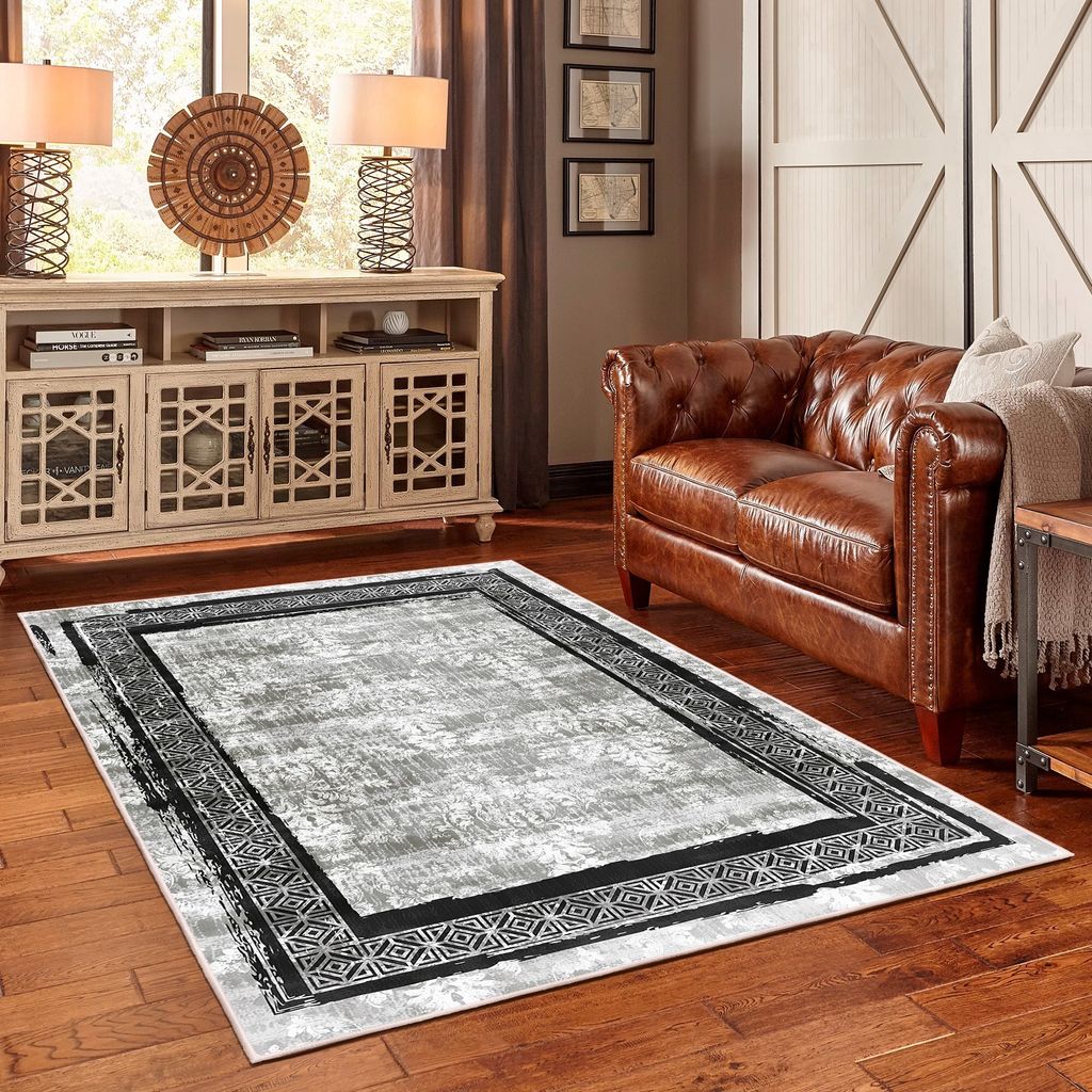 Conceptum Hypnose, Woobtny092, Teppich, Grau, 160 x 230 cm