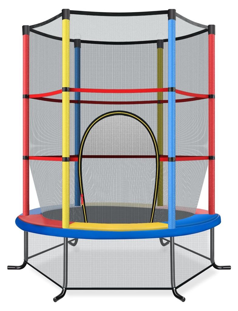 Kindertrampolin mit Sicherheitsnetz, 165 cm, Tragkraft 135 Produktbild 