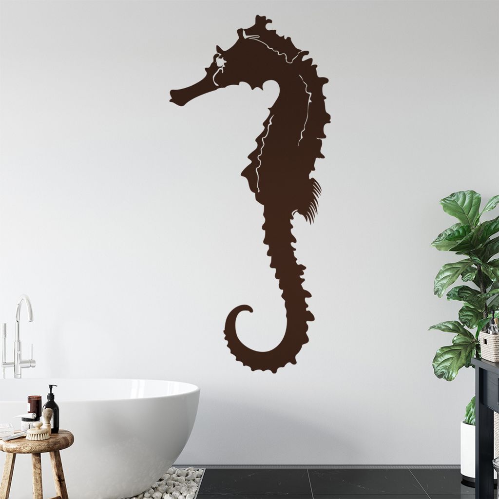 KIWISTAR Seepferdchen Wandtattoo in 6 Größen - Wandaufkleber Wall Sticker - Dekoration, Küche, Wohnzimmer, Schlafzimmer, Badezimmer