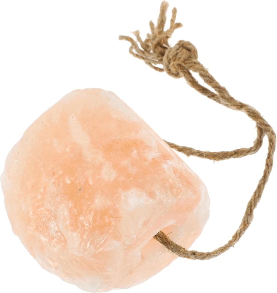HAF 1x Salzleckstein 2-3 kg mit Kordel für Pferde, Rinder, Wild und Schafe | Leckstein aus 100% Bergkristallsalz | Mineralleckstein aus Pakistan