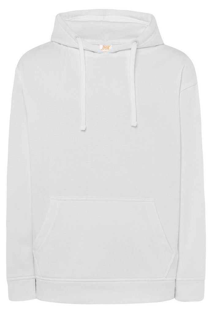 JHK - Kapuzenpullover für Herren, Kängurutasche LT4794 (XXL) (Weiß)