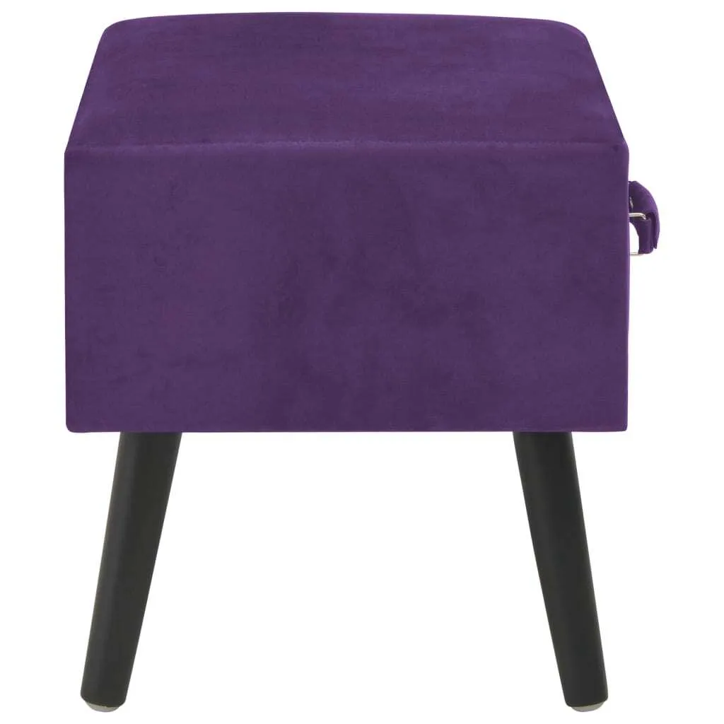 Table de nuit 40x35x40 cm violette pour optimiser votre chambre - 4