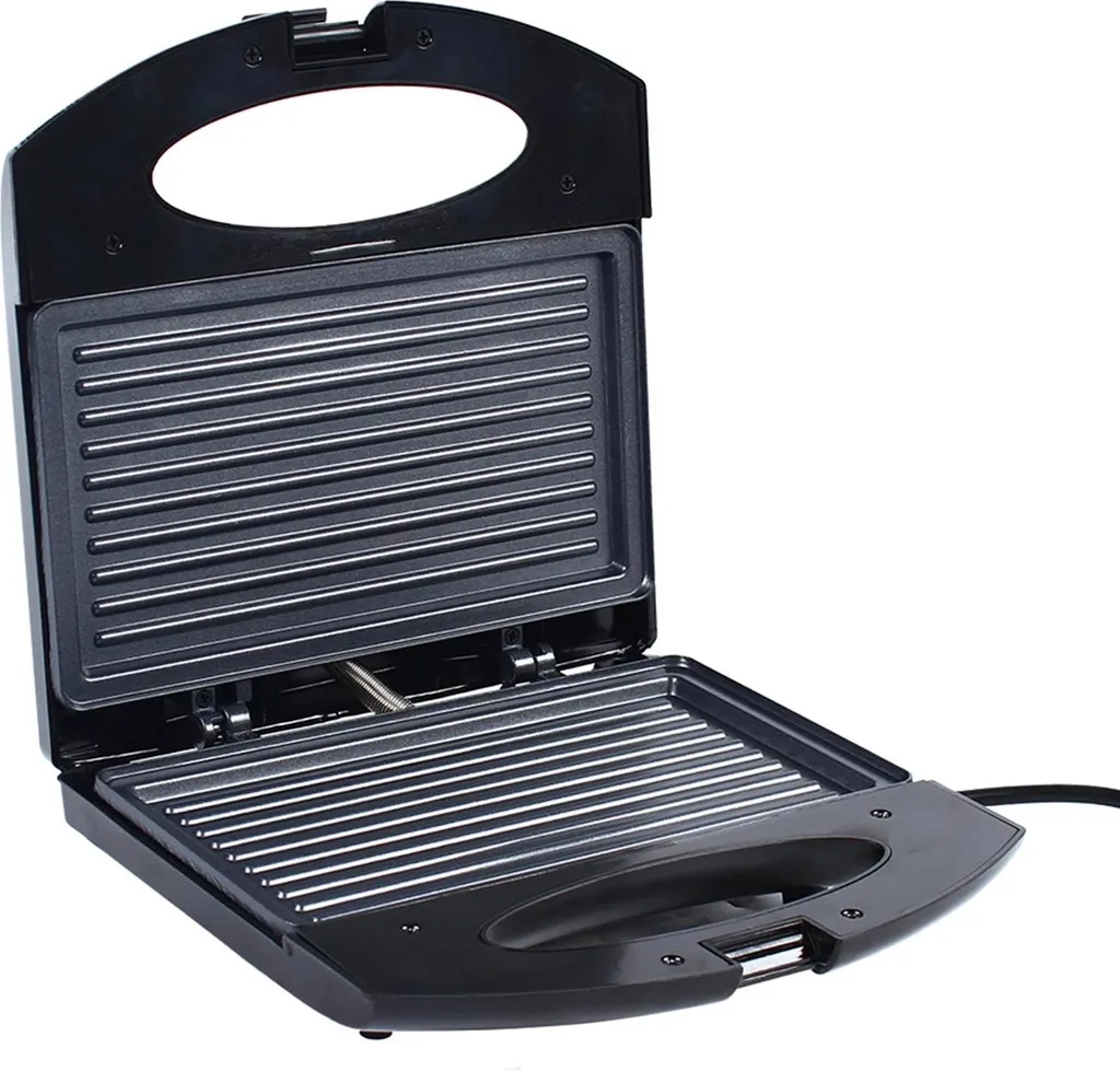 Macchina elettrica per bistecche, riscaldamento automatico, design compatto da tavolo, nero, 22 cm