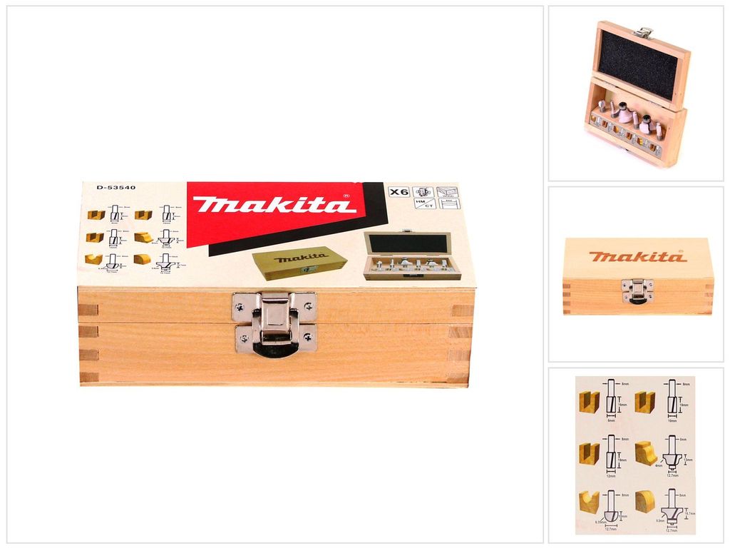Makita sada fréz 6 ks 8 mm - 5 kusov Obrázok produktu 