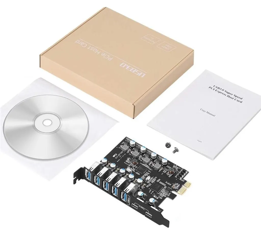 Extension USB 3.0 pour PC fixe 7 ports idéal pour périphériques et disques