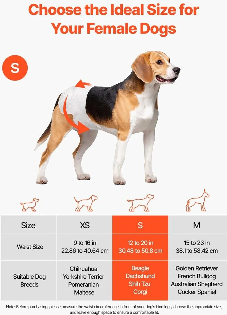 Couches jetables pour chiens super absorbantes Taille S Pack de 144 - 2