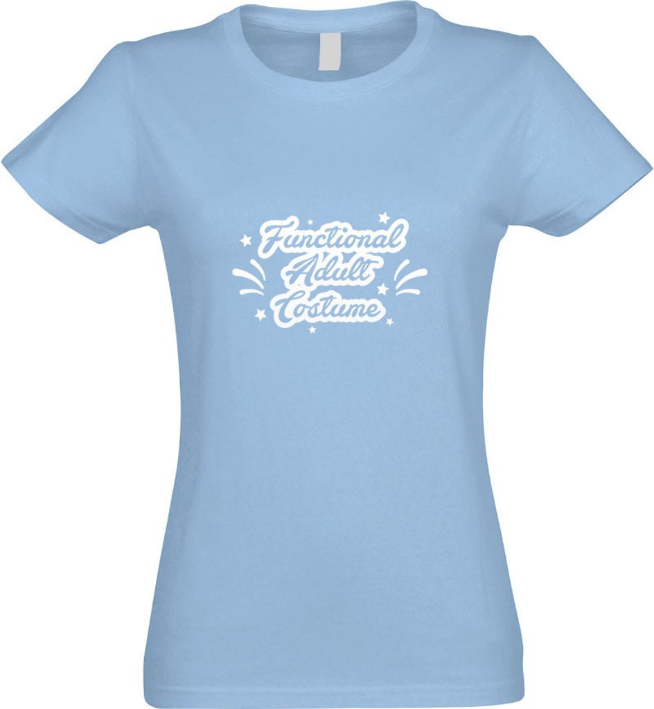 Kiwistar - T-Shirt tailliert - Damen - himmelblau - Functional Adult Costume - mit Motiv Bedruckt - Funshirt Design - Sport - Freizeit - Damen - M