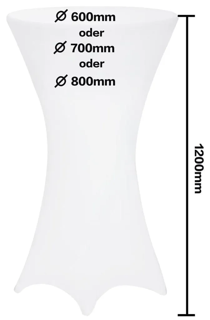 Nappe blanche 80 cm polyester mélangé infroissable pour table basse - 5
