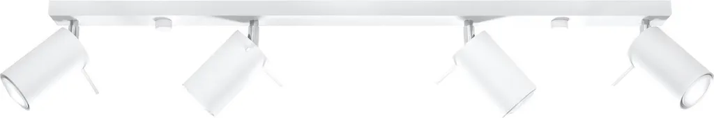 Sollux RING 4L Lampada Soffitto 80cm - 4 Faretti Orientabili Bianco