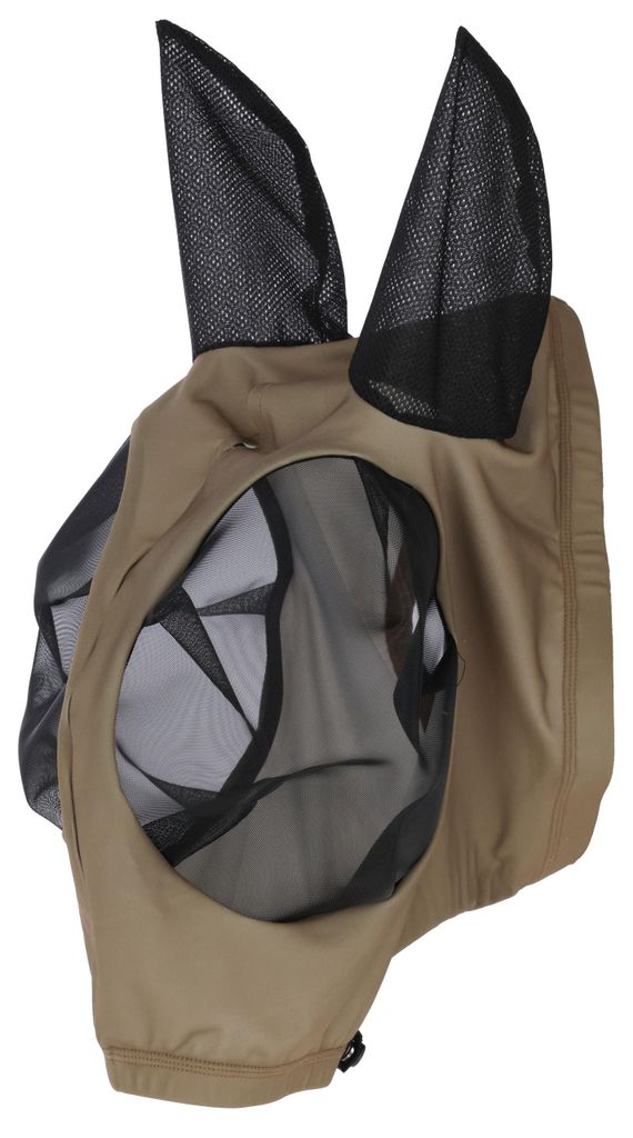 Covalliero Fliegenschutzmaske FinoStretch Zipper walnut FS 2026 Fliegenmaske , Größe:Full