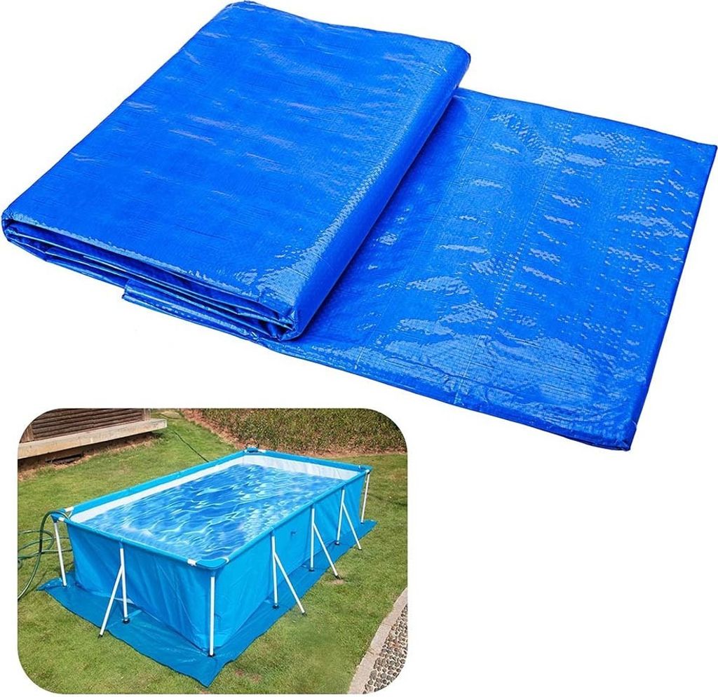 Oval/Rechteckig Bodenplane für 295×206cm Framepools Poolfolien,Schwimmbad Poolfolien Poolunterlage Bodenschutzplane Pool Bodenschutz Folie