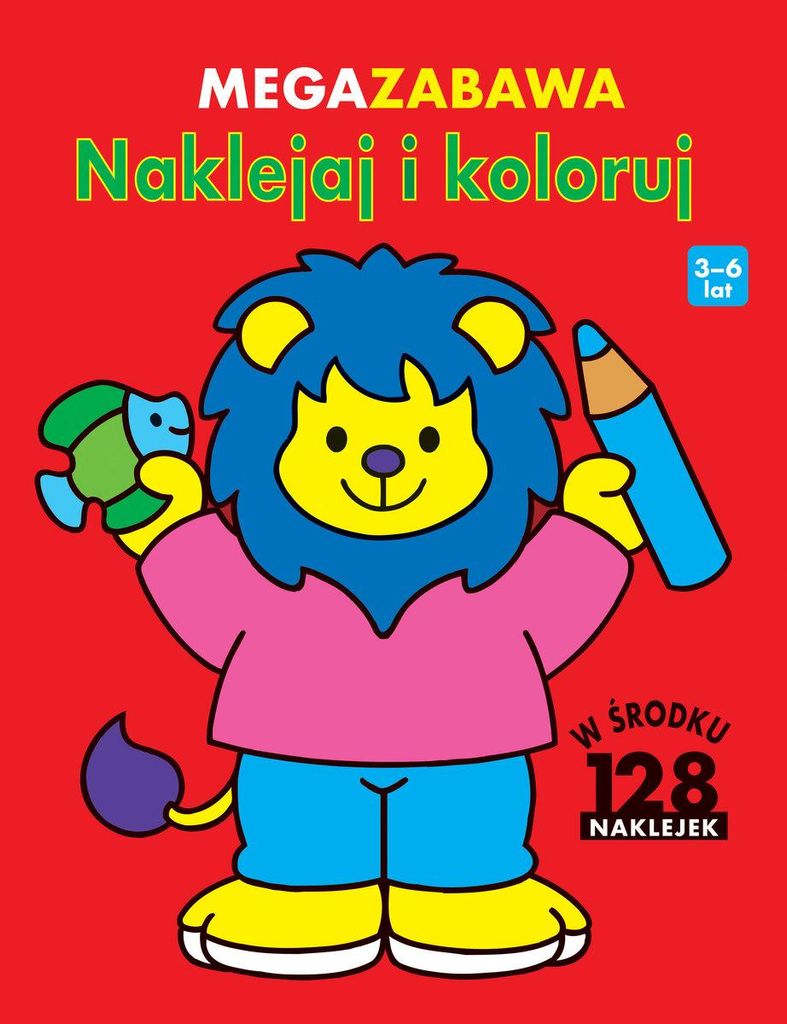 Megazabawa Naklejaj i koloruj - Opracowanie Zbiorowe (Bücher mit Aufklebern auf Polnisch)