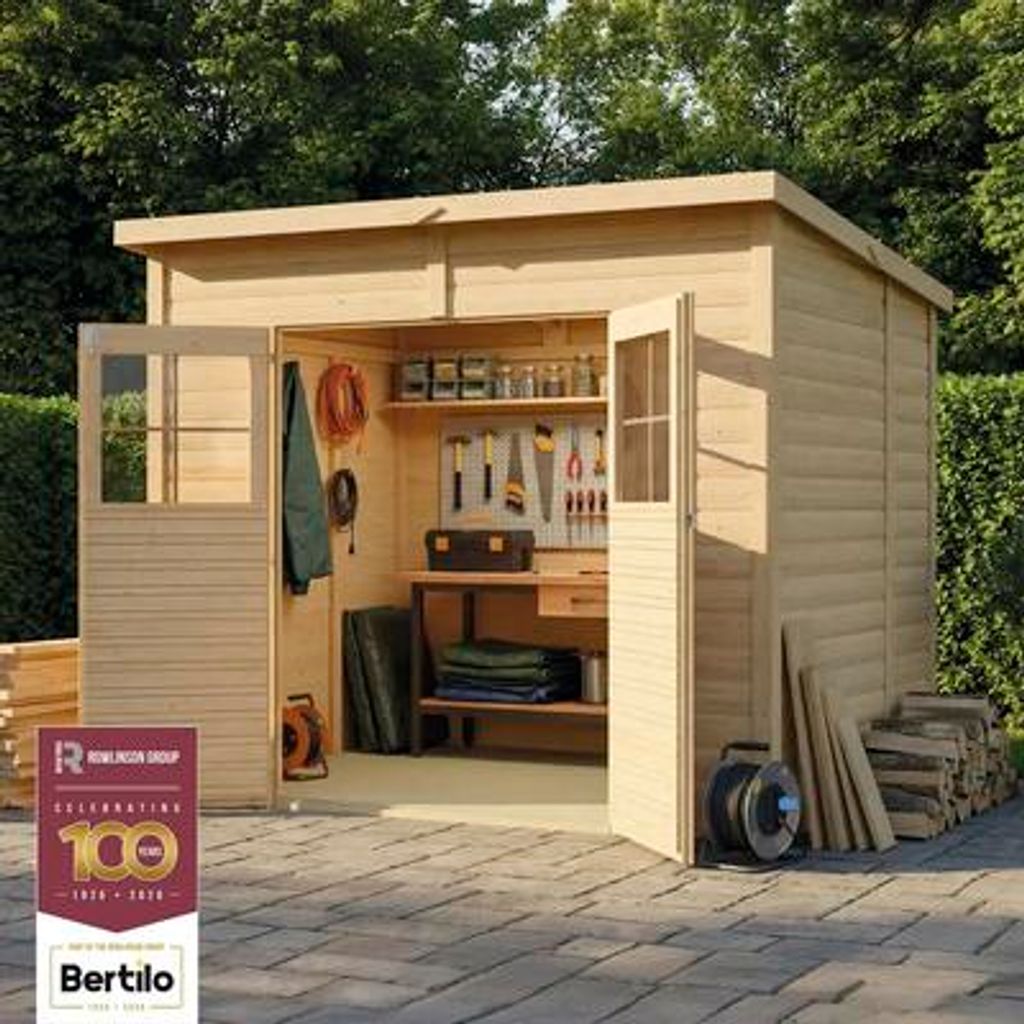 Gartenhaus Konsta Vico inkl. Bodenplatte 252 x 200 cm natur