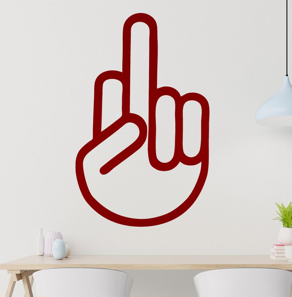 Fuck You Wandtattoo in 6 Größen - Wandaufkleber Wall Sticker - Dekoration, Küche, Wohnzimmer, Schlafzimmer, Badezimmer