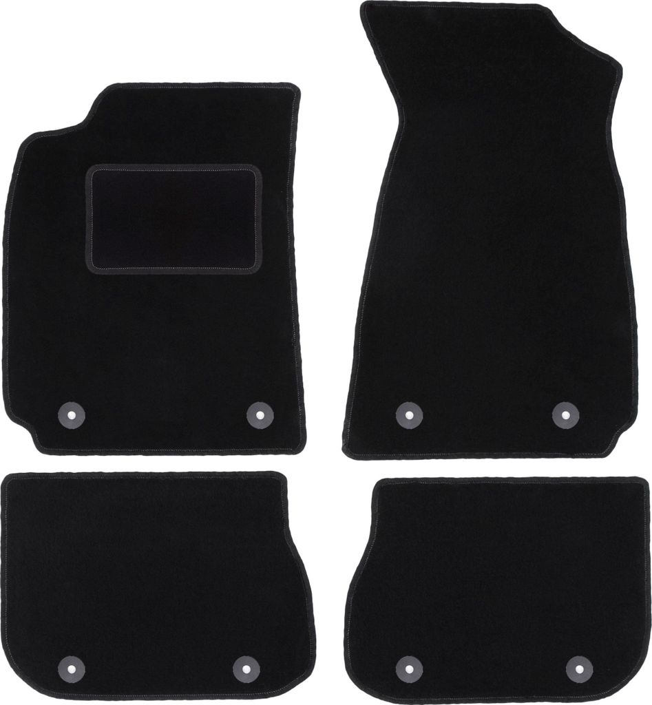 Schwarze Veloursmatten für: Audi A4 B5 FL Limousine, Kombi, Avant (1999-2001)
