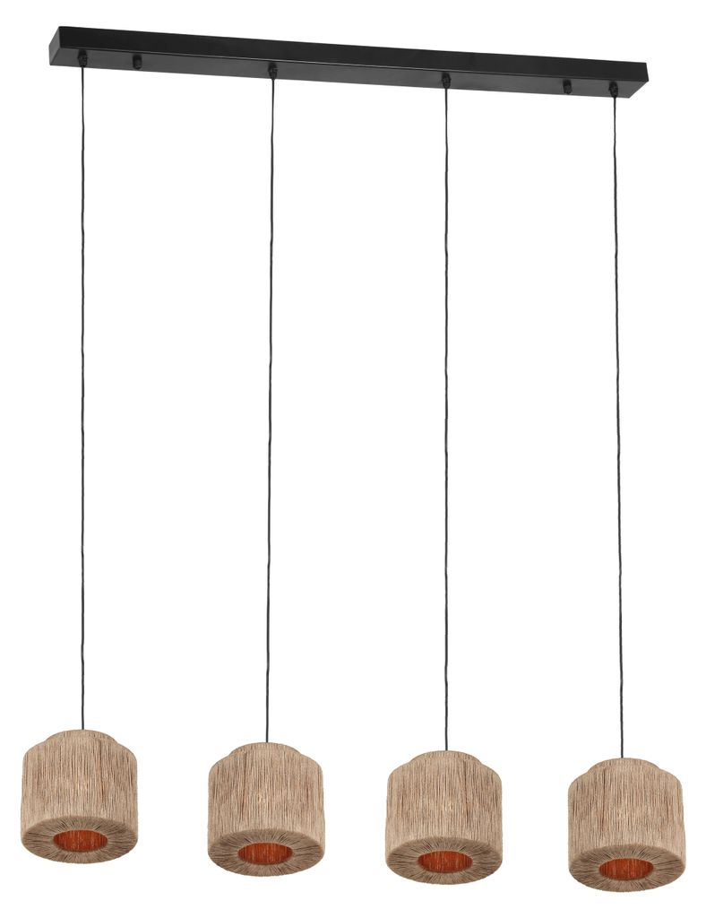 Eetkamer hanglamp Smilla met touwkappen Productafbeelding 