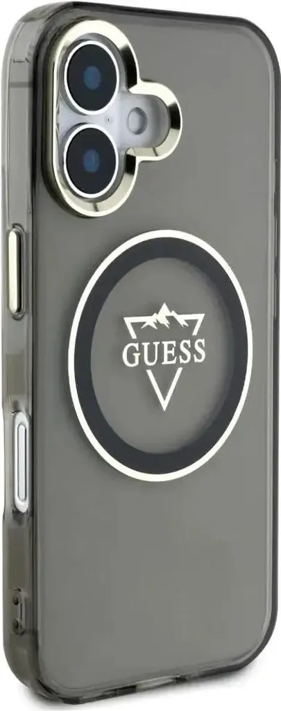 Etui Guess Iml Metal Mountain Logo Magsafe Do Iphone 16 Czarny - 4