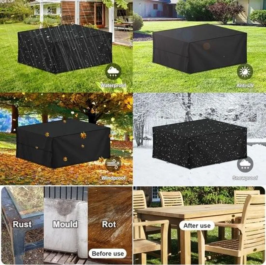 Bâche de protection pour salon de jardin imperméable et résistant