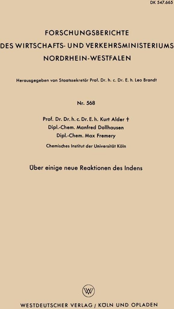 Über einige neue Reaktionen des Indens