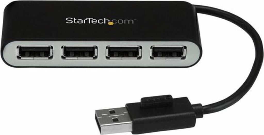 StarTech.com Mobiler 4-Port-USB 2.0-Hub mit integriertem Kabel