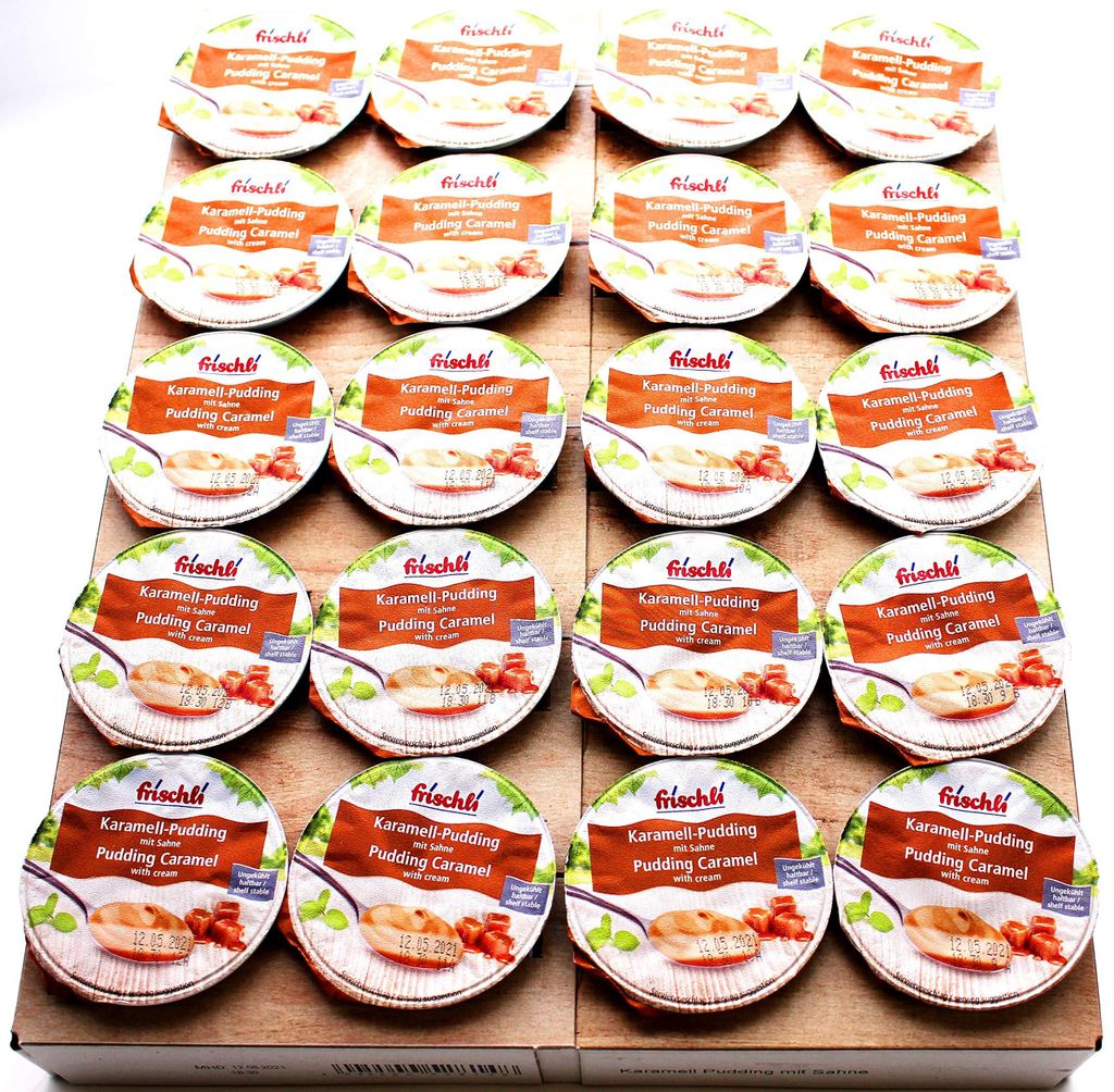 frischli Karamell-Pudding mit Sahne, 20er Pack (20 x 85g)