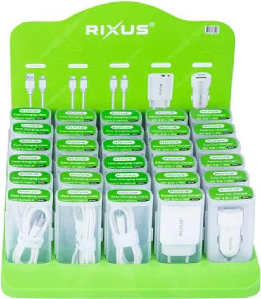 Organisateur de vente Rixus RXDS01 avec câbles et chargeurs de secours