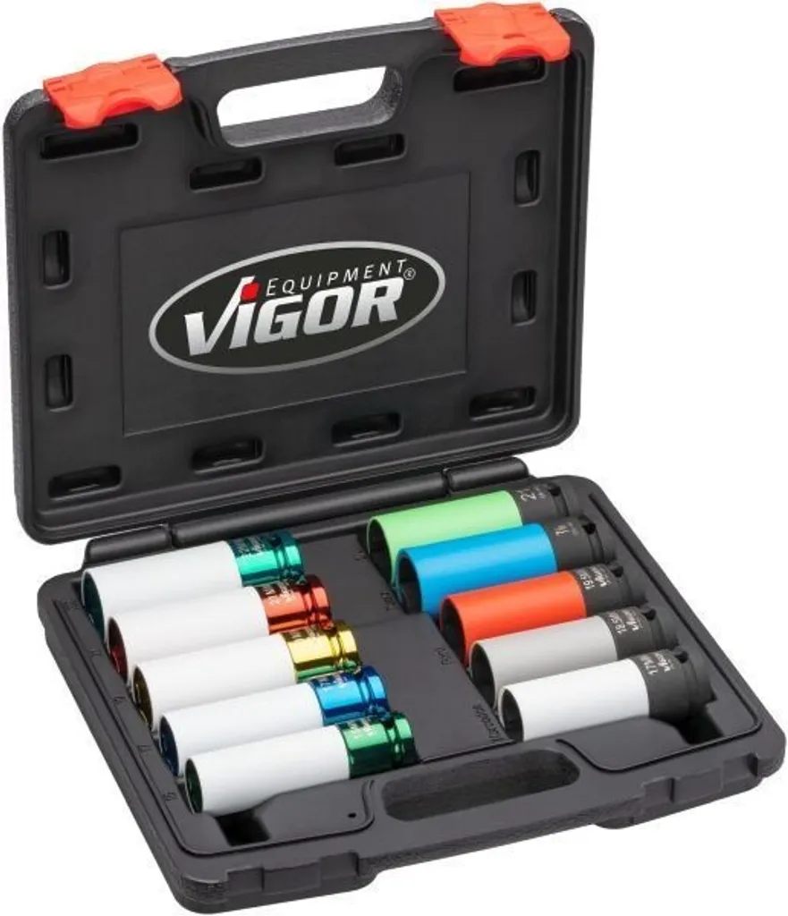 Coffret de douilles à choc professionnelles VIGOR V6312/10 pour garage